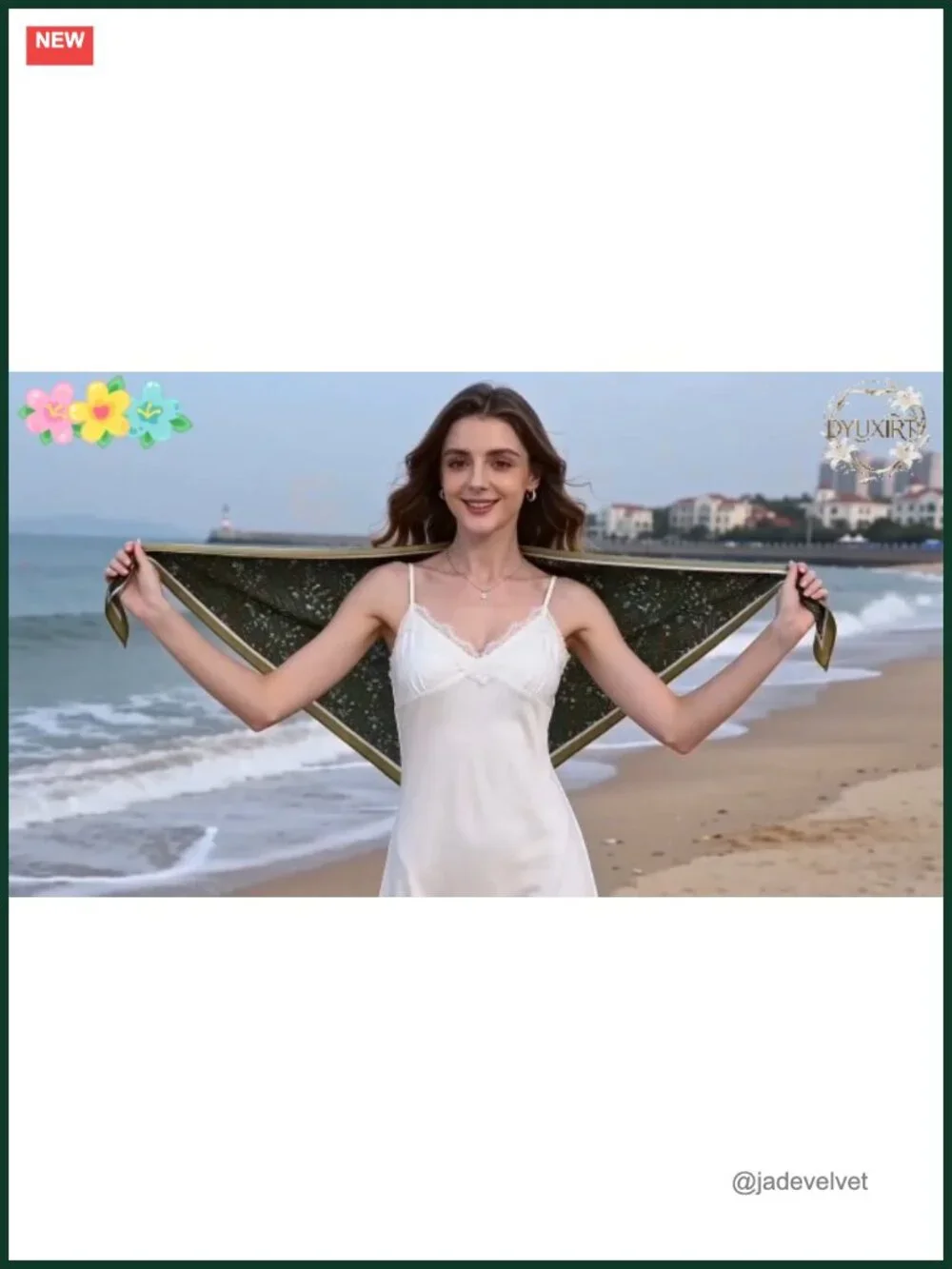 Women's Triangle Shawl Satin Scarf Wrap Lightweight Fashion Head Neck Cover